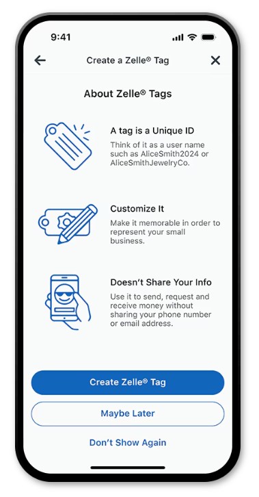 Create Zelle tag