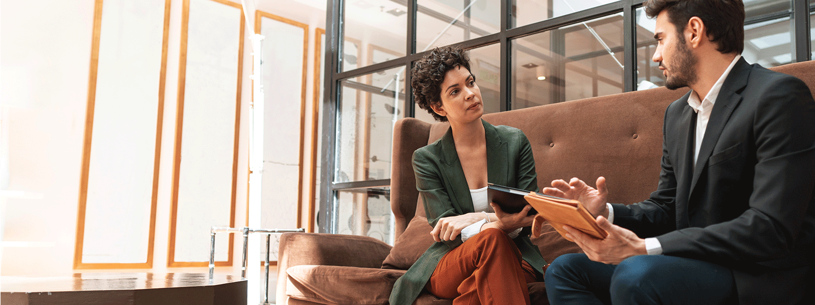 Client consulting with a trust advisor.